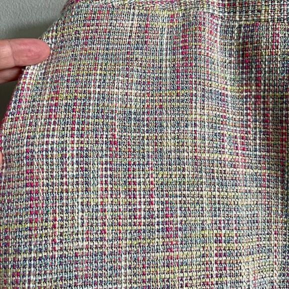 LOFT Size 12 Multicolor Tweed Pencil Skirt Pastel Workwear Office Classic - Picture 7 of 8